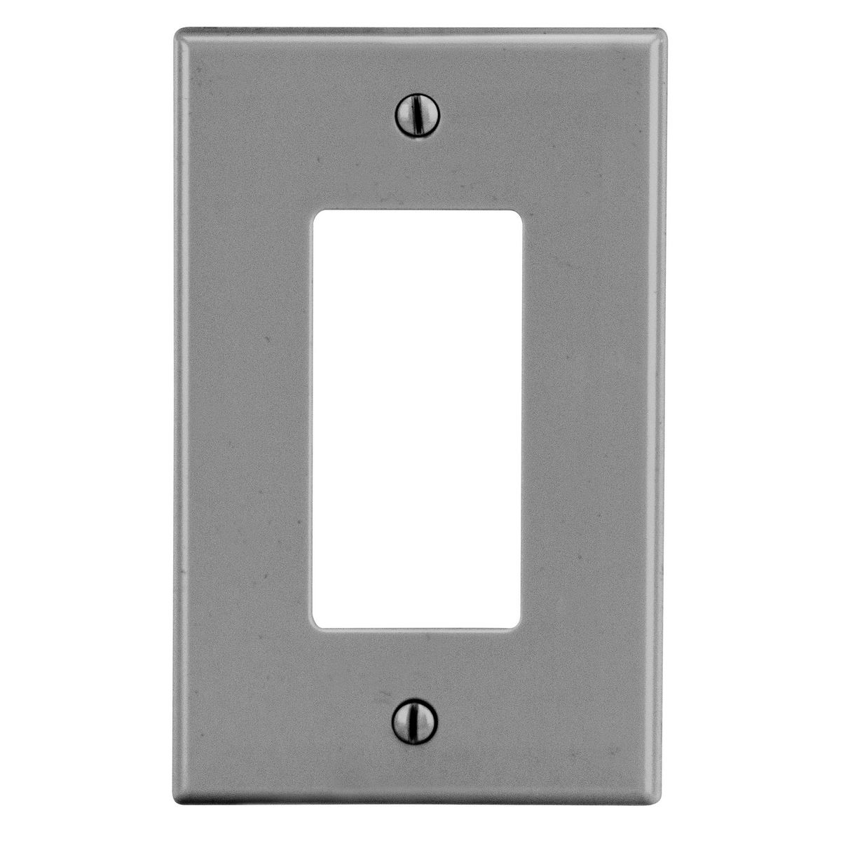 HUBBELL WIRING DEVICE-KELLEMS P26GY Rocker Wall Plate, Gray, 1 Gang | CH6QXK 55KT10