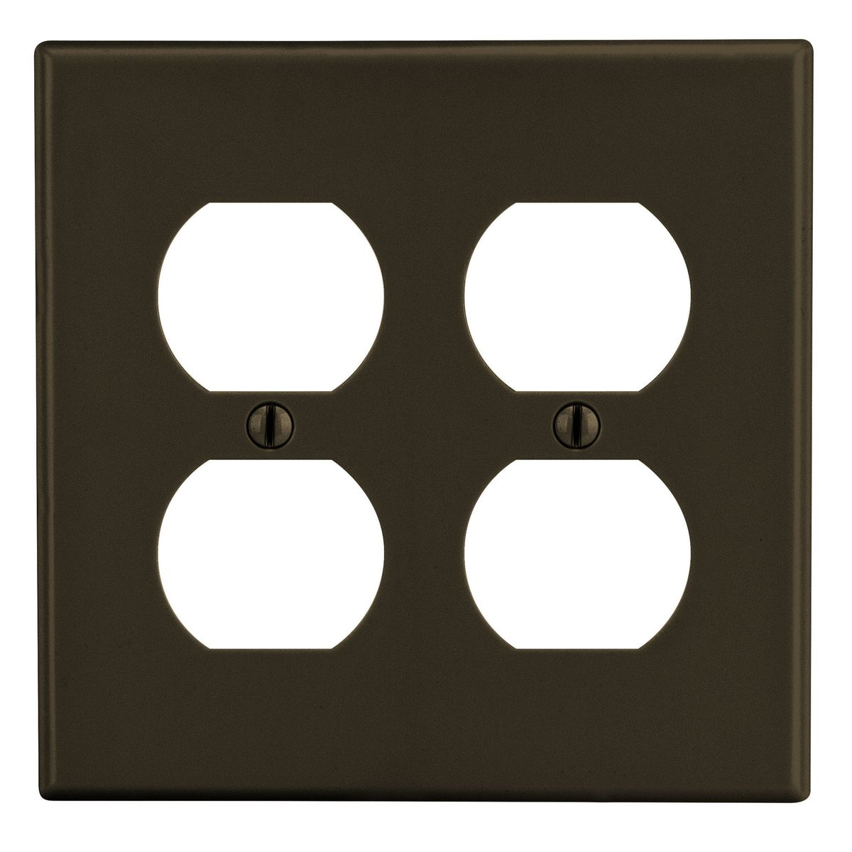 HUBBELL WIRING DEVICE-KELLEMS P82 Duplex Receptacle Wall Plate, 2 Gangs, Light Almond, Plastic | CJ2AZW 55KT35