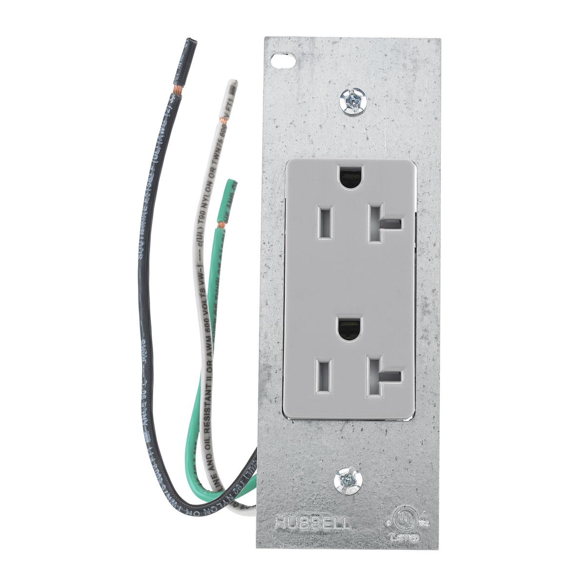 HUBBELL WIRING DEVICE-KELLEMS PWFB10MPDR20GRYTR