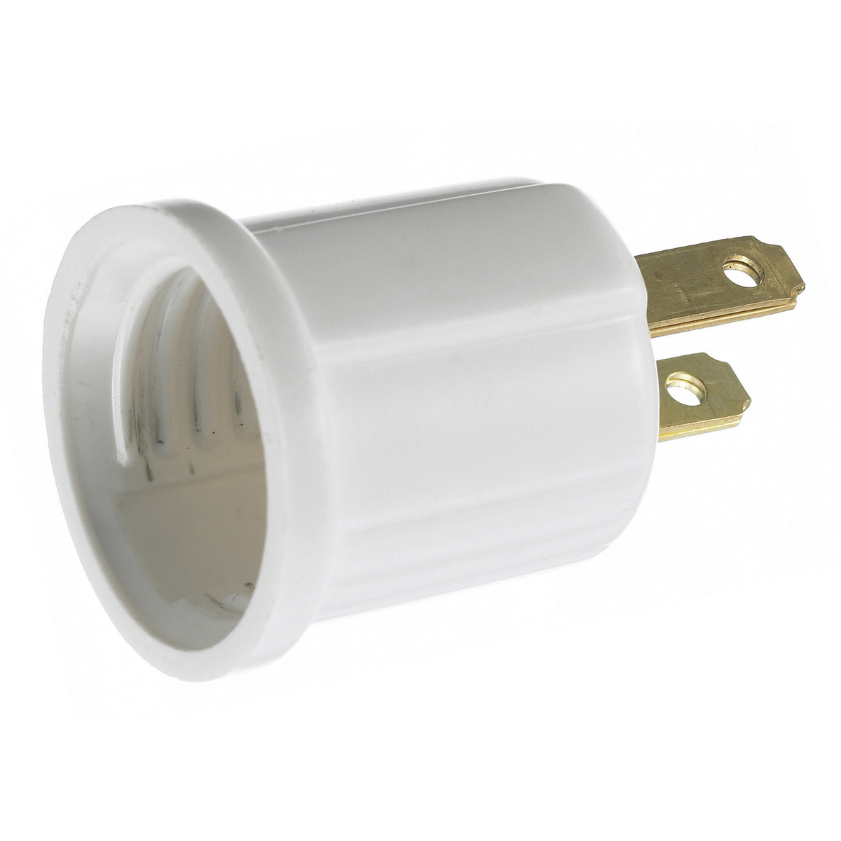 Incadescent Adapter, 2 Pole, 15 A, White