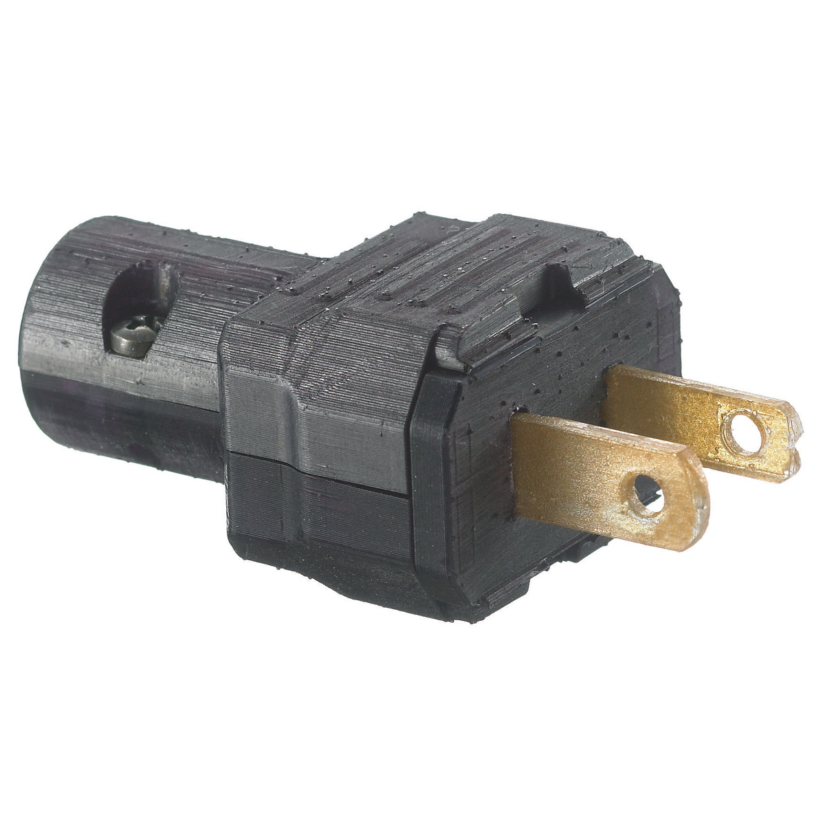 HUBBELL WIRING DEVICE-KELLEMS RP101BK Male Plug, 15 A, 2 Pole | CE6YCZ