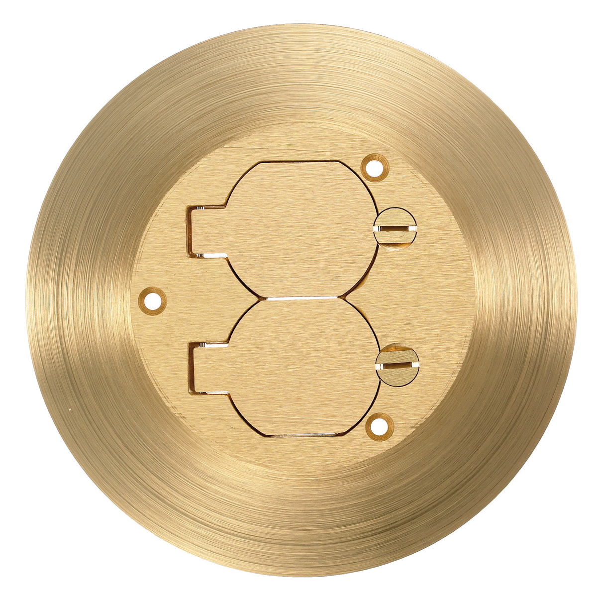 Cover Carpet Flange Round Duplex Brass