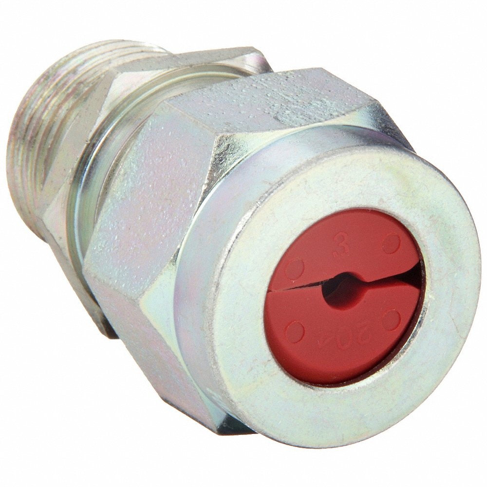 HUBBELL WIRING DEVICE-KELLEMS SHC1021ZP Liquid Tight Connector 1/2 inch Red | AE3FPG 5D922