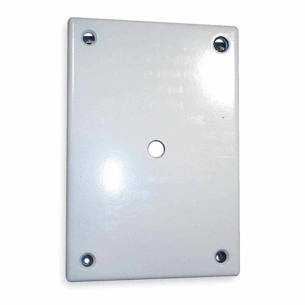 HUBBELL WIRING DEVICE-KELLEMS SWP12 Security Wallplate, 1-Gang, 1 Telephone Opening, Standard Size, White, Steel | AC9VTH 3KT91