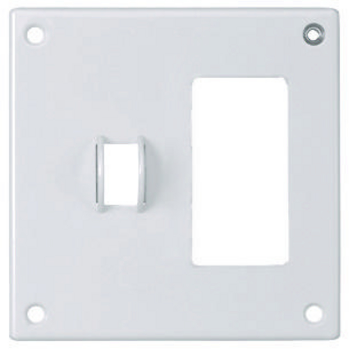 HUBBELL WIRING DEVICE-KELLEMS SWP126 Security Wallplate, 2-Gang, 1 Toggle Opening, 1 Gfci, White, Steel | CE6RWD