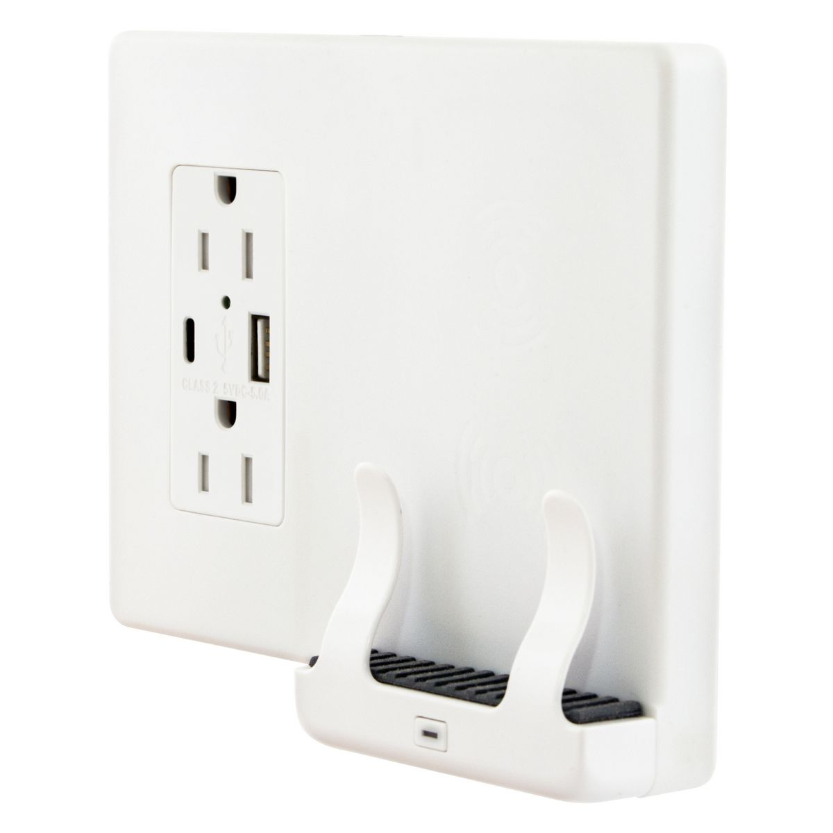 Wall Mount Charger, Wireless, With Usb Outlet