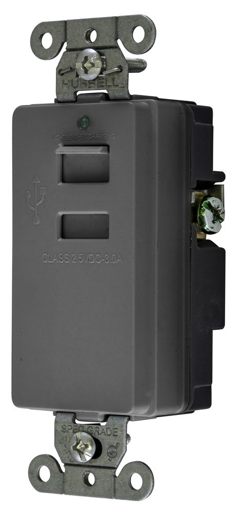HUBBELL WIRING DEVICE-KELLEMS USB2GY HUBBELL WIRING DEVICE-KELLEMS USB2GY | BD4GDT