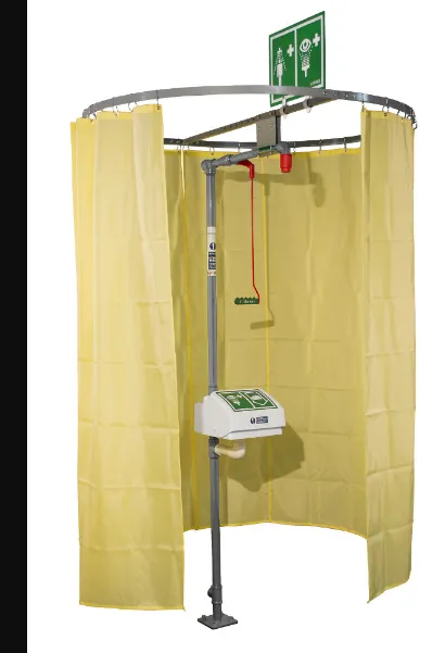HUGHES SAFETY CURTAIN-PM Safety Modesty Curtain, Pole Mounted, Yellow, Nylon | CE7PYM 30561