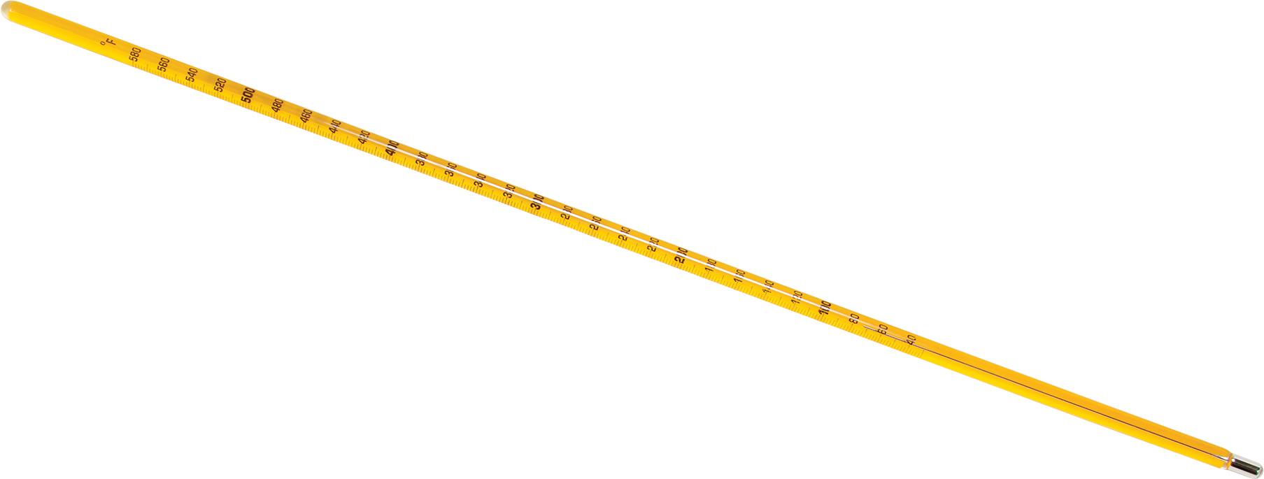 HUMBOLDT H-2600.10F Mercury Thermometer, 200 to 700 Deg. F Range, 11.25 Inch Length, 2.25 Inch Immersion | CL6HUG