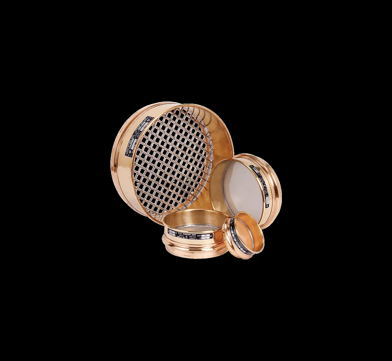 Sieve, 3 Inch Diameter, 75, Brass Frame, Brass Mesh