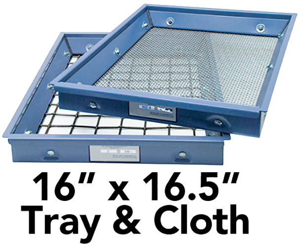 HUMBOLDT H-4398F16 Screen Tray And Cloth, 16 x 16.5 Inch Size, 1.18mm/No. 16 ASTM Size | CL6PCM