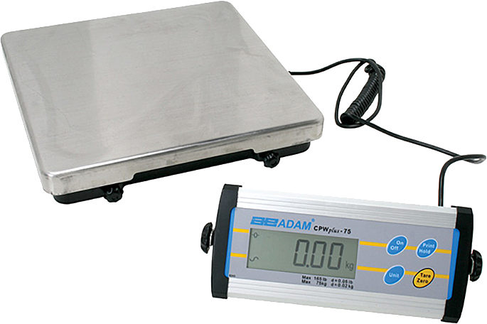 HUMBOLDT HB-4774 Portable Scale, 35kg/75lb Capacity, 0.01kg/0.02lb Readability, 120V, 60Hz | CL6HAL