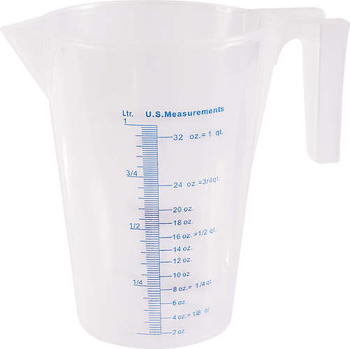 HUMBOLDT HC-2843 Marsh Funnel, Measuring Cup,1 Liter Plastic, Clear | CL6LMH