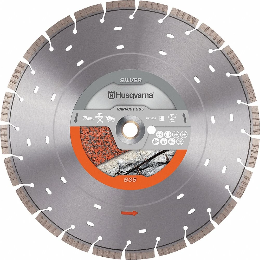 Diamond Saw Blade, Granite/Pavers/Reinforced Concrete, 16 Inch Blade Dia, Wet/Dry, Better