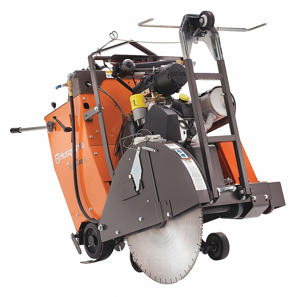 20 Inch Walk-Behind Concrete Flat Saw, 12.5 Inch Cut Depth, 37hp Kohler 4-Cycle