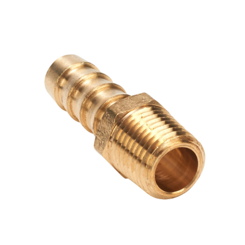 HYDROMODE NLBHB-38-14N Fitting, Hose Barb, Lead-Free Brass Body, Lead-Free Brass Threads, Pack Of 3 | CV7MMW