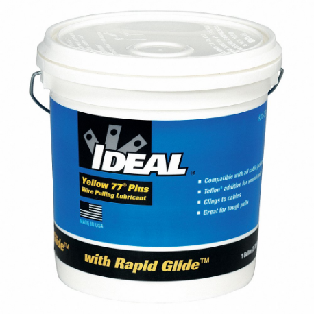 IDEAL 31-391 Cable and Wire Pulling Lubricants, 32 Deg to 190 Deg F, PTFE, 8.57 lb, Pail, Yellow, Paste | CR4KND 10F524
