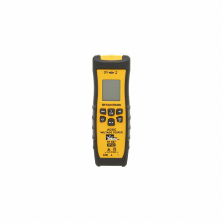 Voltage Tester, Audible/Visual, Dial/Push Button/Slide, Cat Iv 600V, Digital
