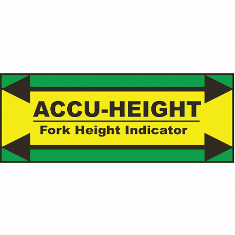IDEAL 70-1100 WAREHOUSE INNOVATIONS, INC. Height Indicator Label, Vinyl, Black/Green/Yellow | CR4KMN 48WH45