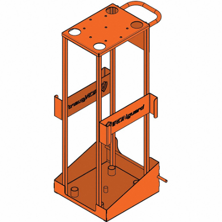 IDEAL 70-6037 IRONGUARD Barrier System Cart, Orange | CR4KGK 49EL03