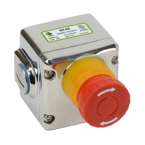 Emergency Stop Control Station, 316 Stainless Steel, Single Pushbutton, Mushroom, Red