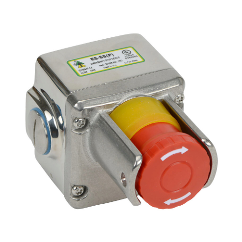 Emergency Stop Control Station, 316 Stainless Steel, Single Pushbutton, Mushroom, Red