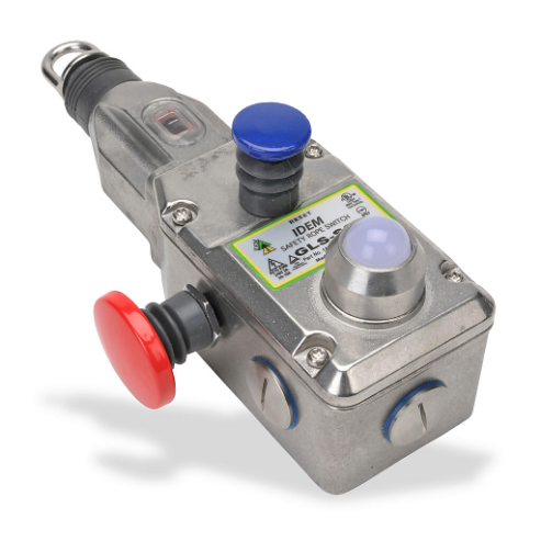 Safety Switch, Cable-Pull Interlock with Reset, 100m Maximum Pull Cable Length