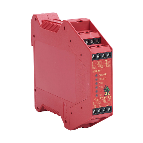 Safety Relay, Emergency Stop And Safety Gates, 2-Channel, 24 VAC/VDC