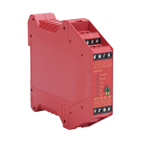 Safety Relay, Emergency Stop And Safety Gates, 2-Channel, 24 VAC/VDC