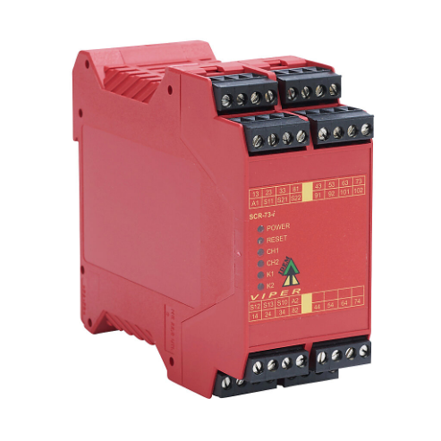 Safety Relay, Emergency Stop And Safety Gates, 2-Channel, 24 VAC/VDC
