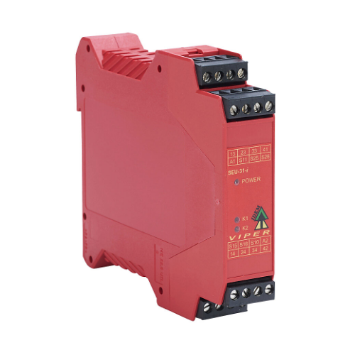 Safety Relay Extension Module, 24 VAC/VDC, 3 N.O. Safety Output, 1 N.C. Monitoring Output