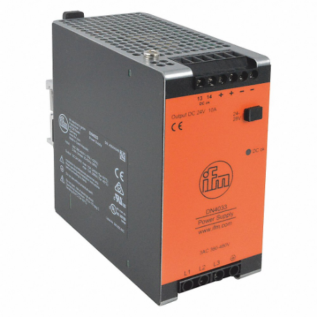 IFM DN4033 Power Supply, 24V DC, 10A, 240W, 3 Phase | CR4LVB 62UM93