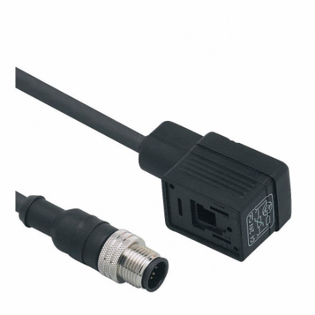 IFM E11433 Patch cable, M12 Male Straight x DIN Form B Industrial, 5 Pins, Black, PUR | CR4LTC 787D33