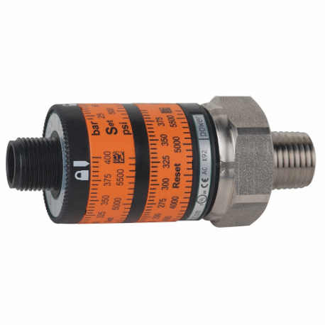 IFM PK6220 Pressure Switch, 1/4 Inch Mnpt, 0 To 5800 Psi, 4 Pin M12 Connector, Electronic Pnp | CR4LWF 35T544