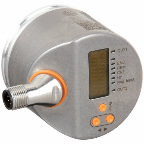 IFM RVP510 Encoder, Hollow, Ttl/Htl, 10 mm Shaft Dia, 2 5/16 Inch Overall Dia, Side/Rear | CR4LKV 52DK06