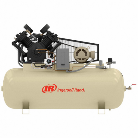 INGERSOLL-RAND 447PE10-V (200/208-3-60) Electric Air Compressor, 10 Hp, 2 Stage, Horizontal, 120 Gal Tank, 36.5 Cfm | CR4PFK 786FH5
