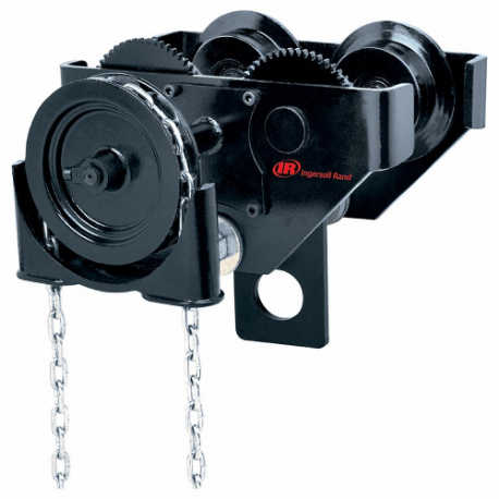 Geared Trolley, 2200 lb Load Capacity, Fits 5 Inch to 10 Inch Beam Height