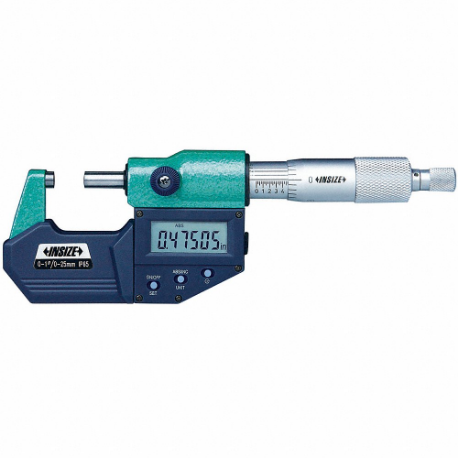INSIZE 3101-50E Digital Outside Micrometer, Inch toin/25 to 50 mm Range, IP65 | CR4QYF 462T91
