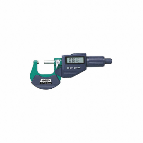 INSIZE 3109-50E Digital Outside Micrometer, 1 Inch To 2 In/25 To 50 mm Range, +/-0.00015 Inch Accuracy | CR4QYC 54XH99