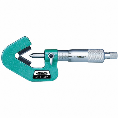 INSIZE 3290-323 Mechanical V-Anvil Micrometer, Mechanical, 2.6 Inch to 3.2 Inch Range | CV2TTG 462W58