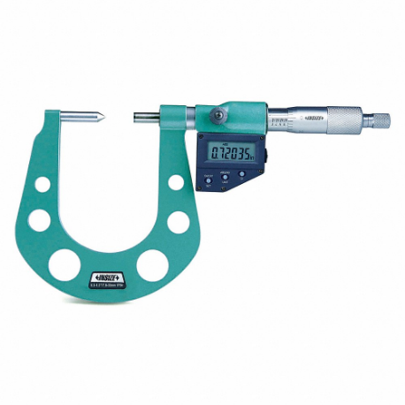 INSIZE 3588-50E Digital Disk Brake Micrometer, Digital, 1 Inch To 2 In/25 To 50 mm Range | CV2RVY 462W55