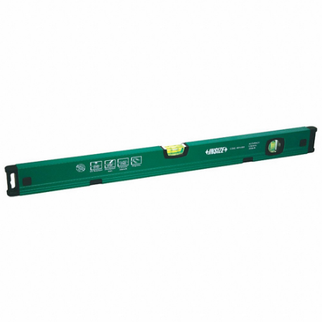 INSIZE 4914-300 Aluminum Level, 300 mm Lg, 2 Vials, Green, Top Read, Aluminum, Magnetic | CR4TEX 55VP29