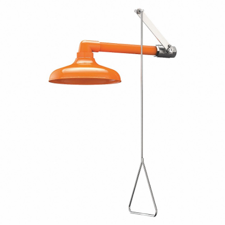 Plumbed Shower, Wall Mnt, Plastic Sprayhead, Galvanized Steel Pipe