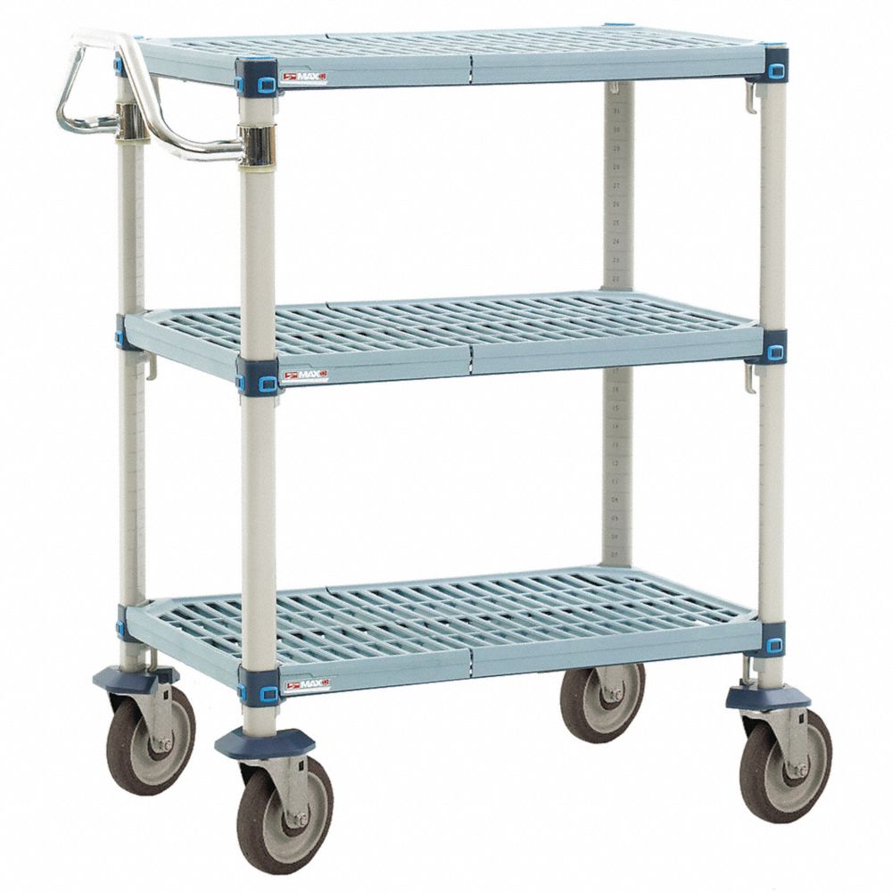 INSTOCK GRMXUC2436-35 Laboratory Utility Cart, Blue, 39 Inch Height, 24 Inch Width | CE9YQE 55PA67
