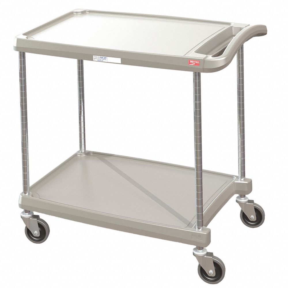 INSTOCK GRMY1627-24G Laboratory Utility Cart, Gray, 35-1/2 Inch Height | CE9YPZ 55PA86