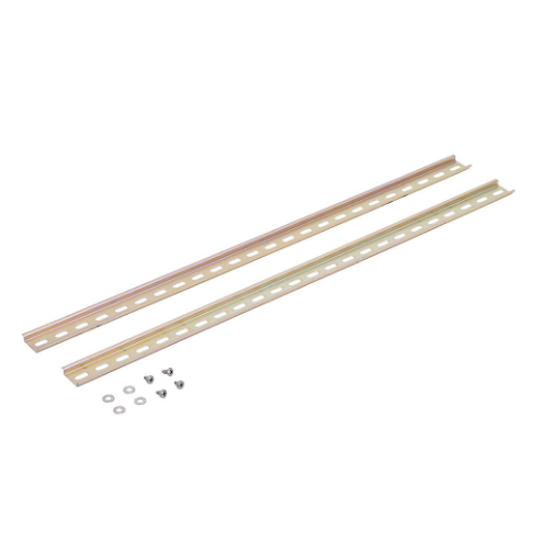 INTEGRA DIN24-P10 Din Rail, Slotted, 35mm, 7mm Height, 23.6 Inch Length, Plated Steel, Pack Of 2 | CV7WYE