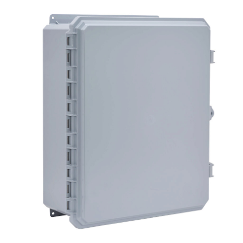 Enclosure, 20 x 16 x 8 Inch Size, Wall Mount, Polycarbonate, Gray, Gloss Finish