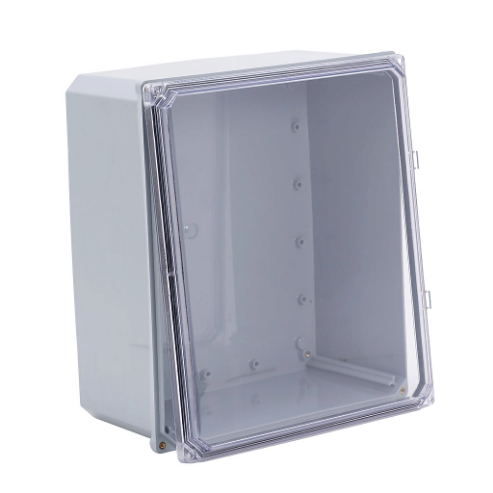 Enclosure, 14 x 12 x 6 Inch Size, Wall Mount, Polycarbonate, Gray, Gloss Finish
