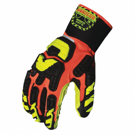 IRONCLAD VIB-RIGC5-02-S Mechanics Gloves, Vibram Vulcanized Rubber, ANSI Cut Level A4, Palm Side, 1 Pair | CR4WXM 48XZ17