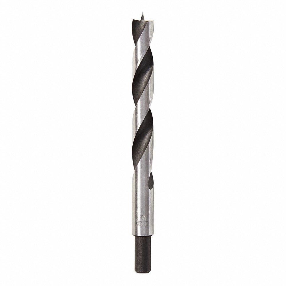 IRWIN INDUSTRIAL TOOLS 49618 Brad Drill Bits, 1/2 Inch Drill Bit Size, 5 15/16 Inch Length, 3/8 Inch Shank Dia. | CH9TNC 783YX9